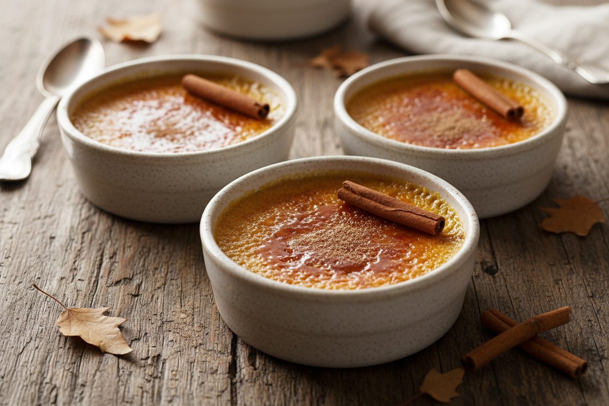 pumpkin creme brûlée cups