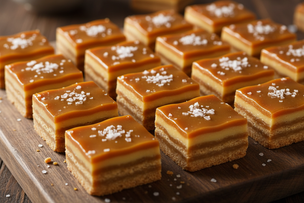 Salted caramel squares
